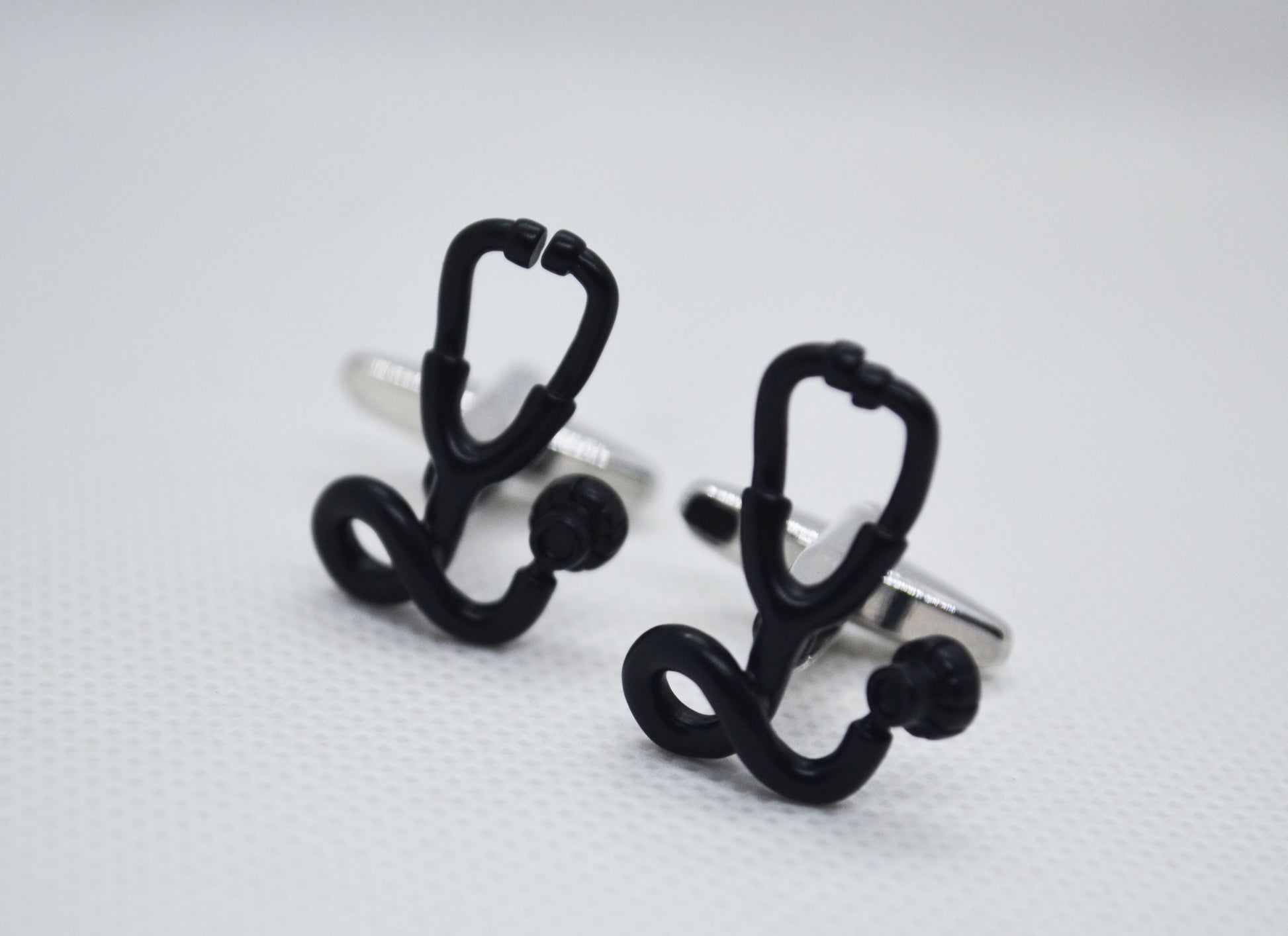 Black Stethoscope Cufflinks
