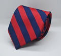 100% Polyester Red and Blue Classic Stripes Tie