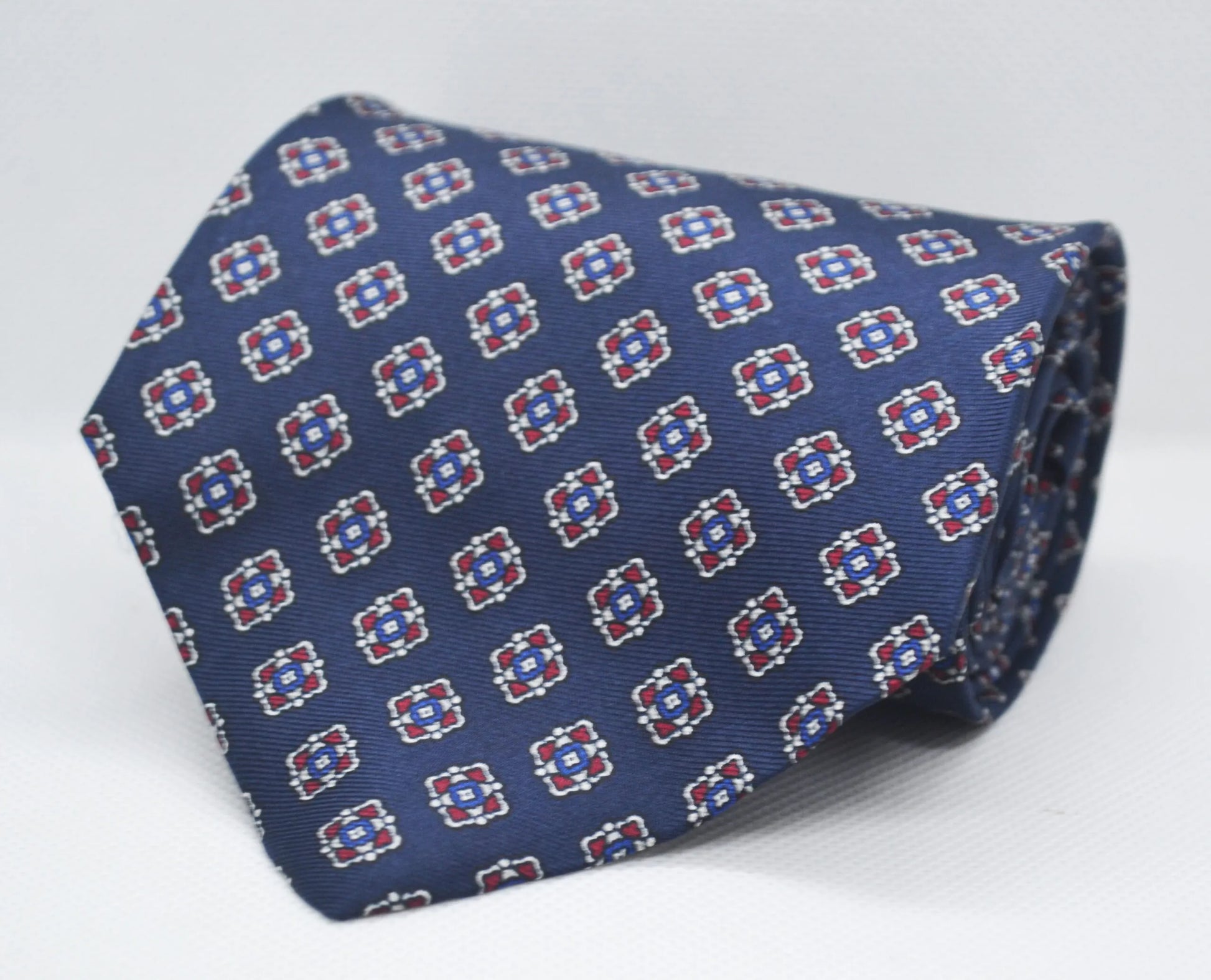 100% Blue Base Motif Broad Tie