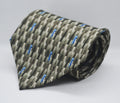 100% Silk Grey Green Shade Broad Tie