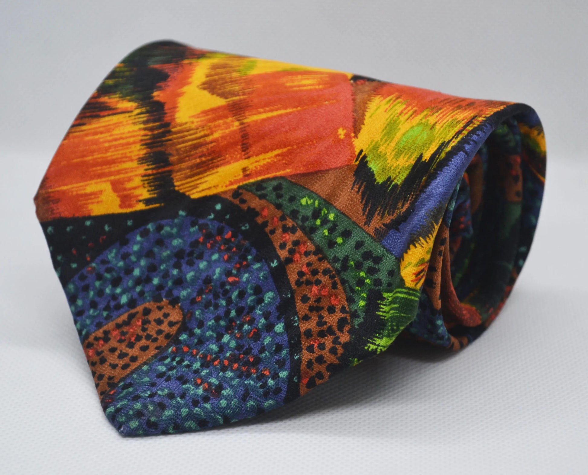 100% Silk Multi Shades Broad Tie