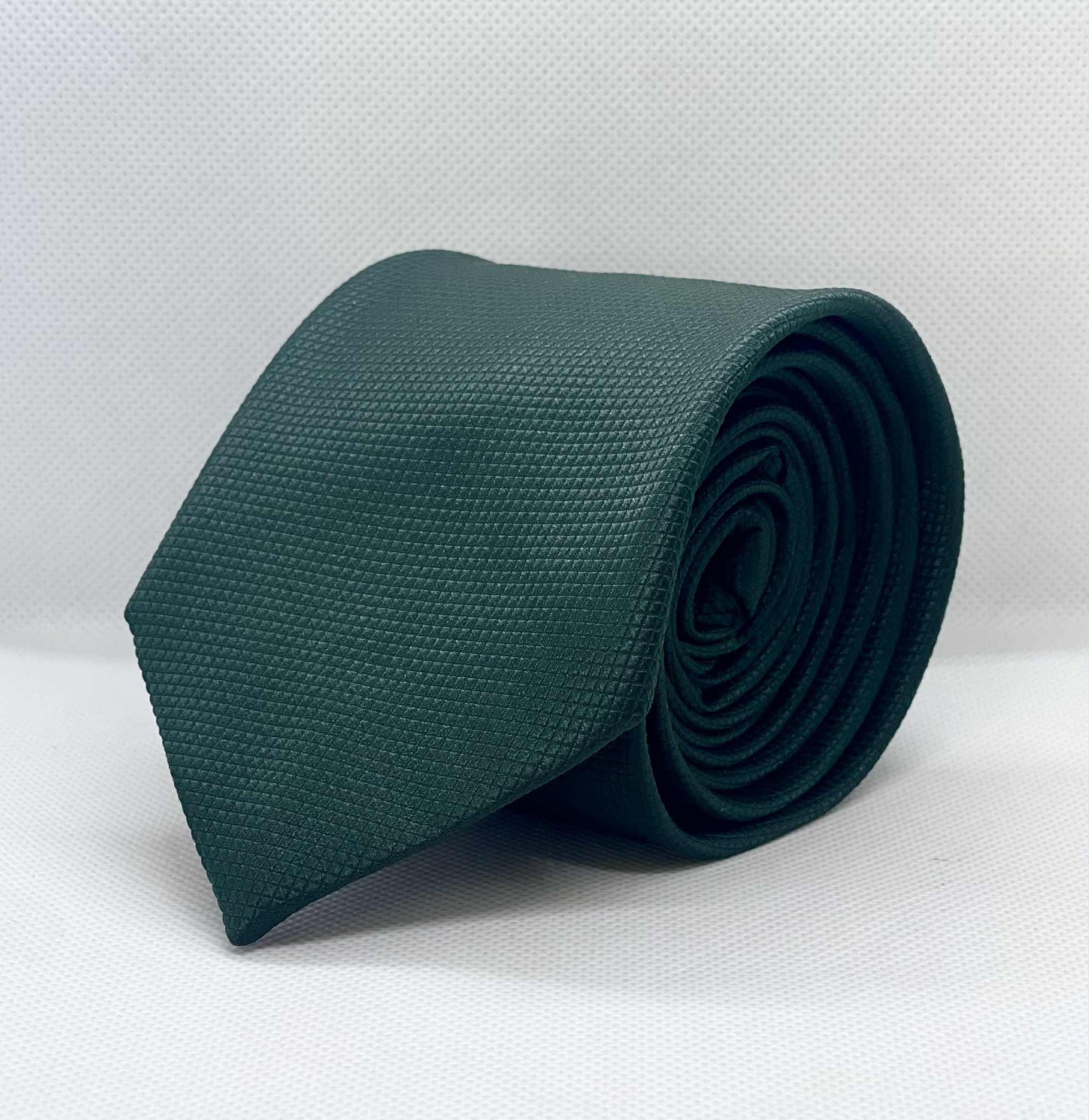 Forest Depth Emerald Textured Polyester Tie
