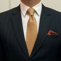 Gold and Maroon Chain Link Tie Set