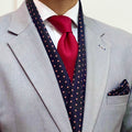 Black Starburst Scarf and Pocket Square Set