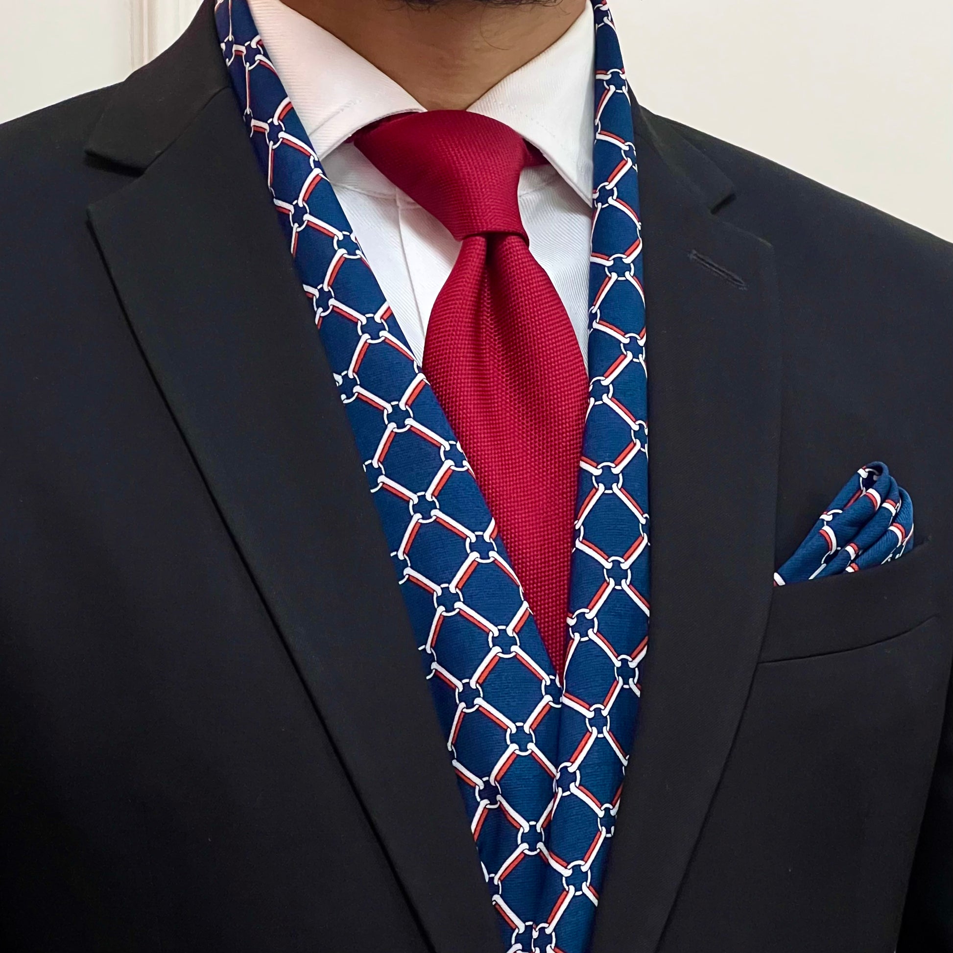 Nautical Chain Scarf and Pocket Square Set