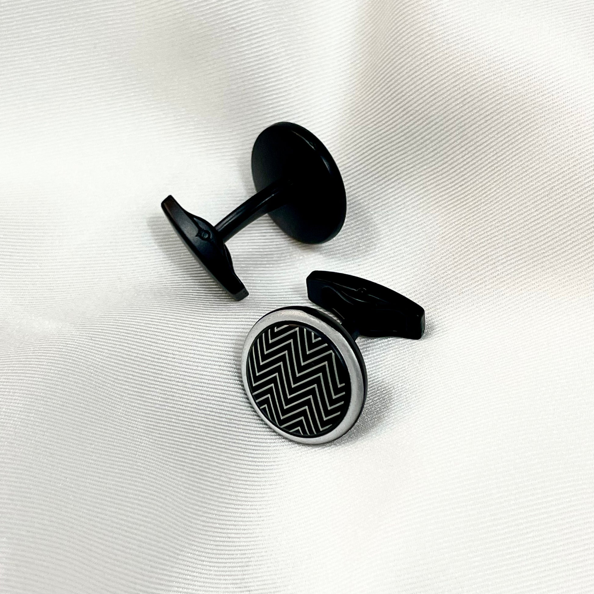 Midnight Zigzag Cufflinks