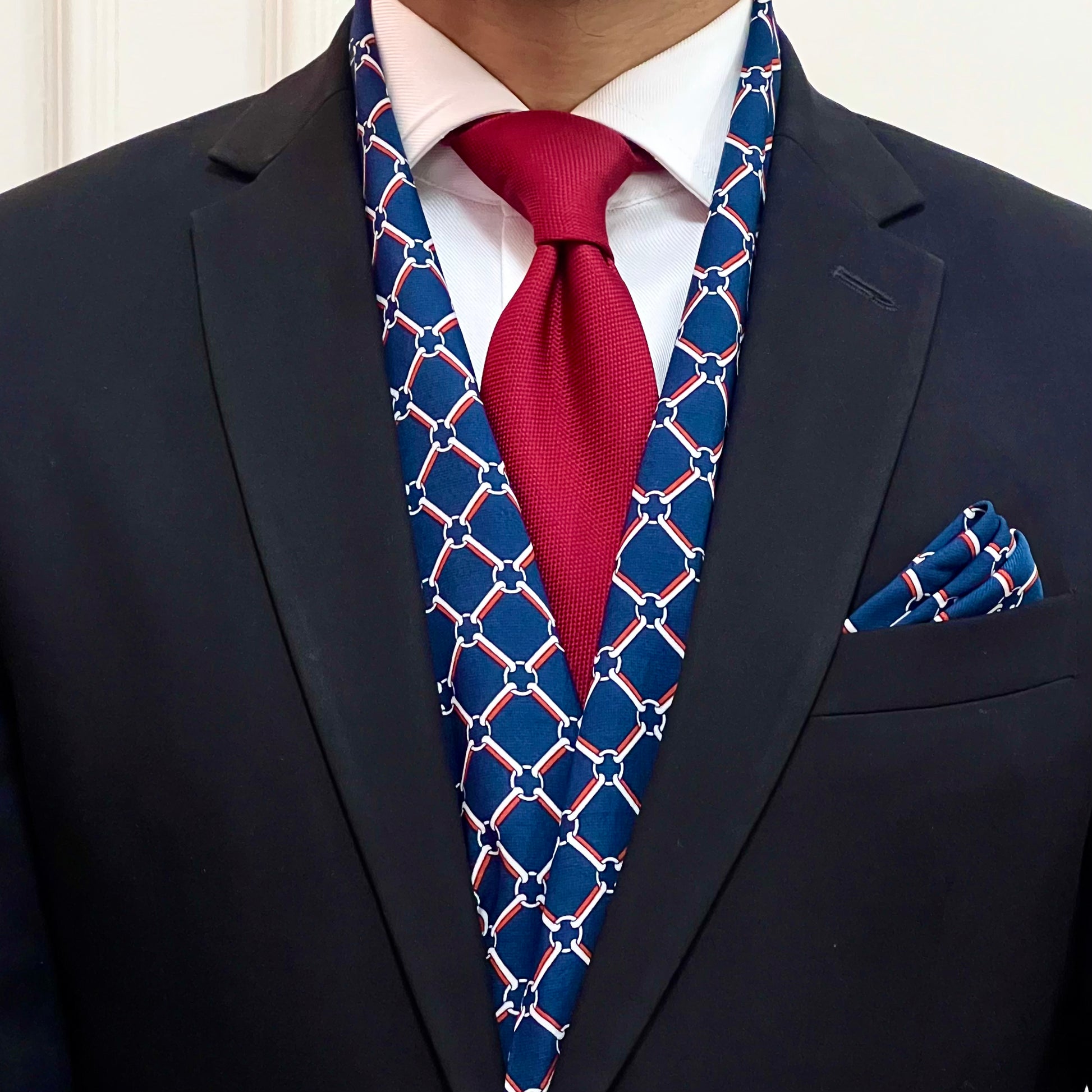Nautical Chain Scarf and Pocket Square Set
