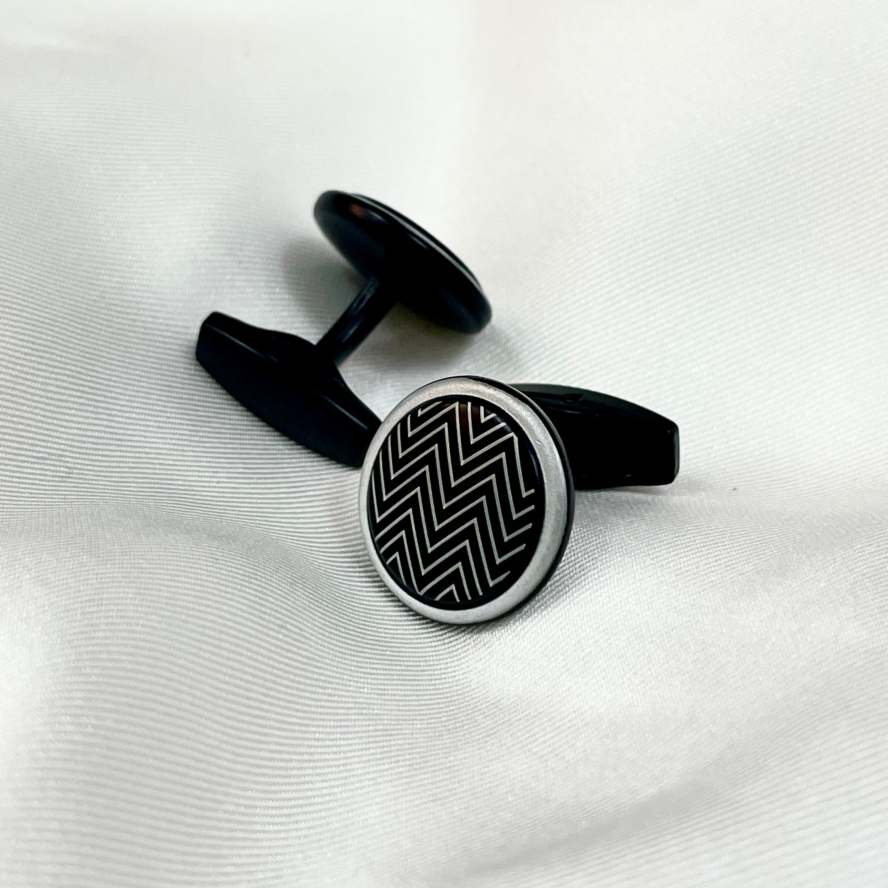 Midnight Zigzag Cufflinks