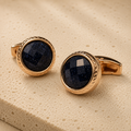 Midnight Sapphire Gold Cufflinks