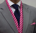 Bold and Vibrant Pink Scarf and Pocket Square Set