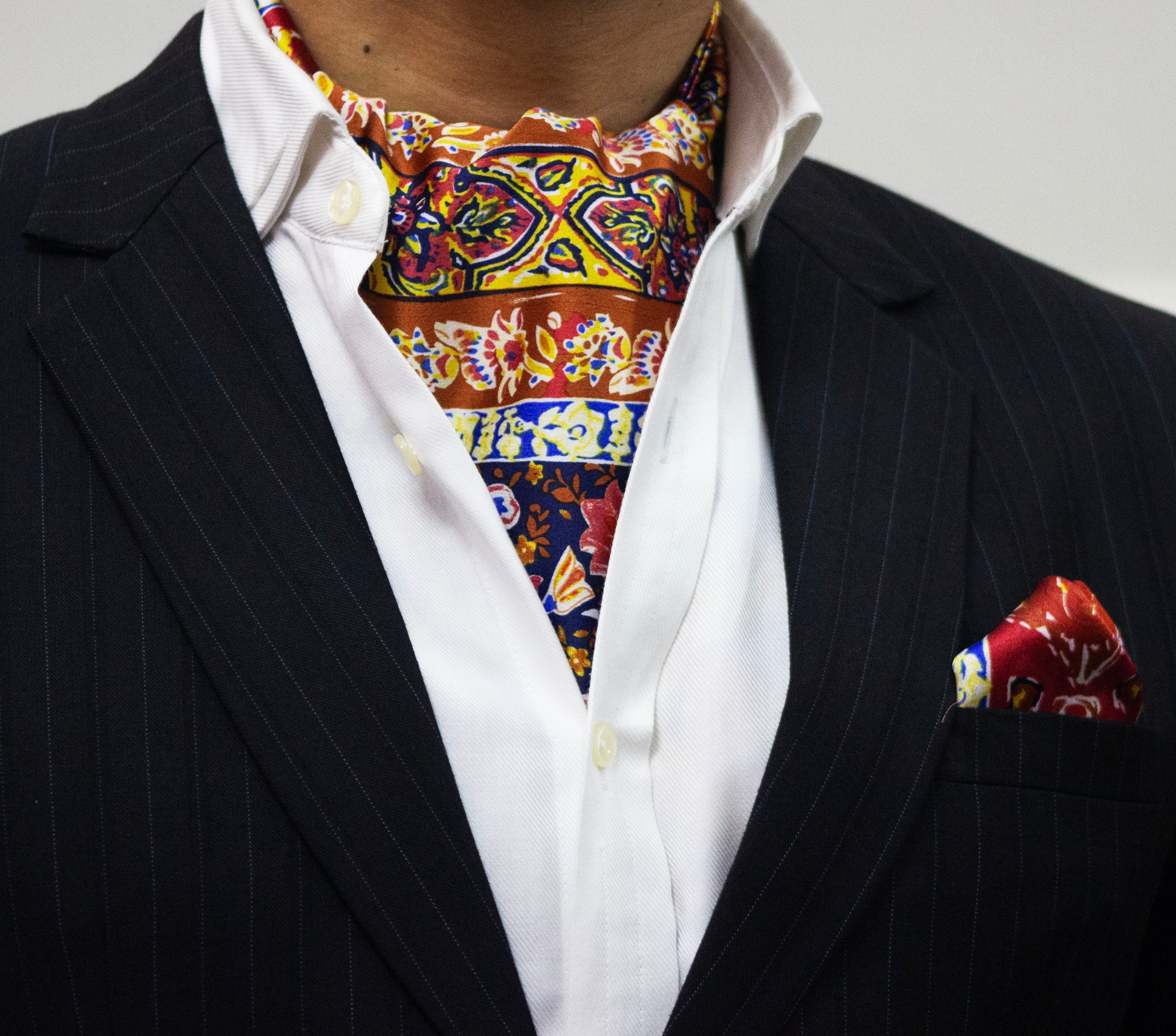 MULTI-COLOR VIBRANT CRAVAT POCKET SQUARE SET