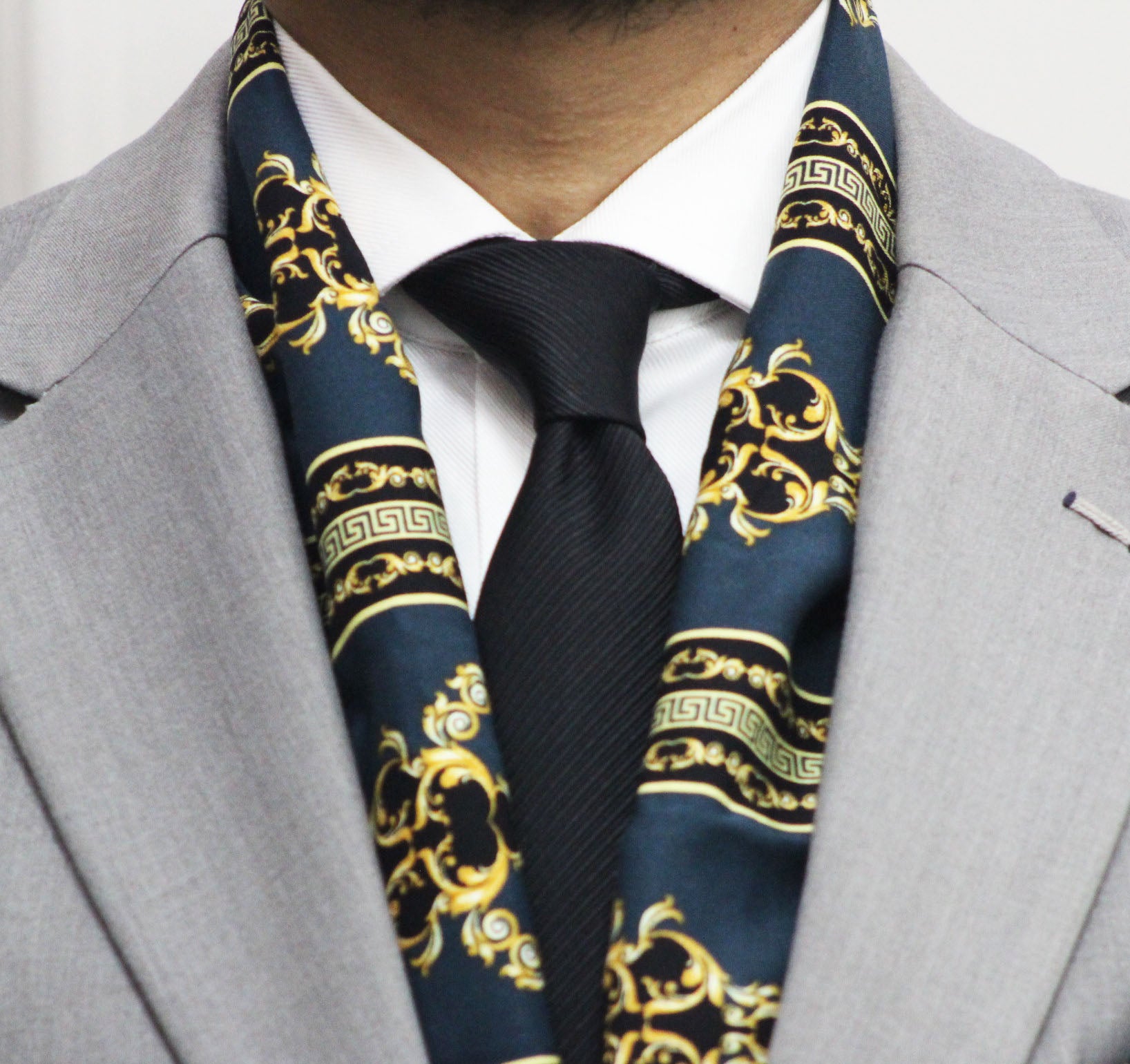 Royal Golden Green Scarf Set