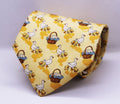 100% Silk Yellow Duckling Family Broad Tie