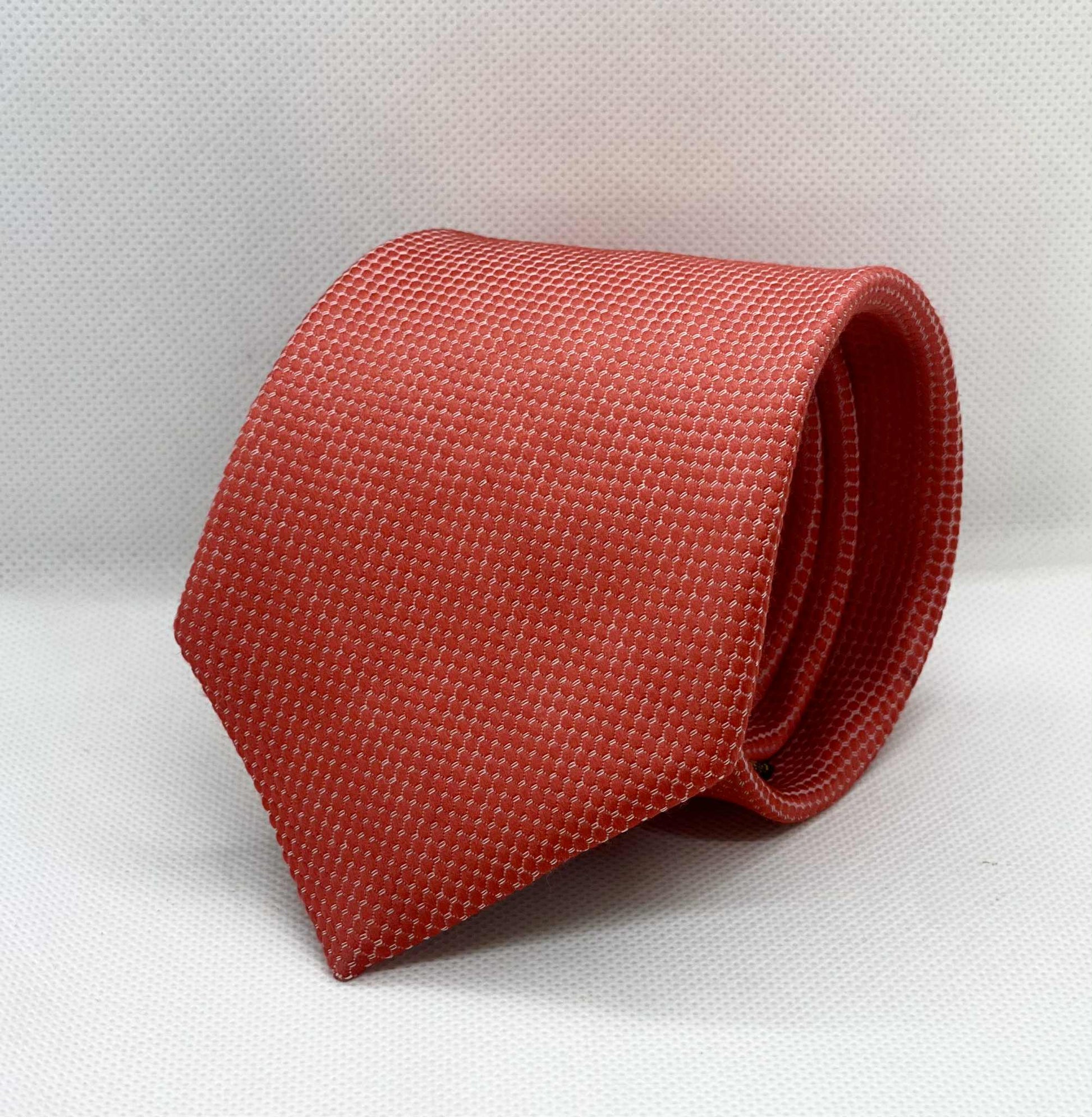 Rust Ember Solid Textured Polyester Tie