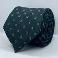 Dark Green Micro Pattern Silk Tie