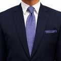 Royal Blue Micro-Pattern Tie and Pocket Square set