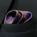 14 by 14 inches Purple Paisley Pocket Square