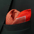 14 by 14 inches Coral Red Textured Pocket Square