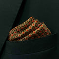 14 by 14 inches Black & Red Geometric PatternPocket Square Set