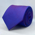 Electric Blue Micro Square Designer Microfiber Tie