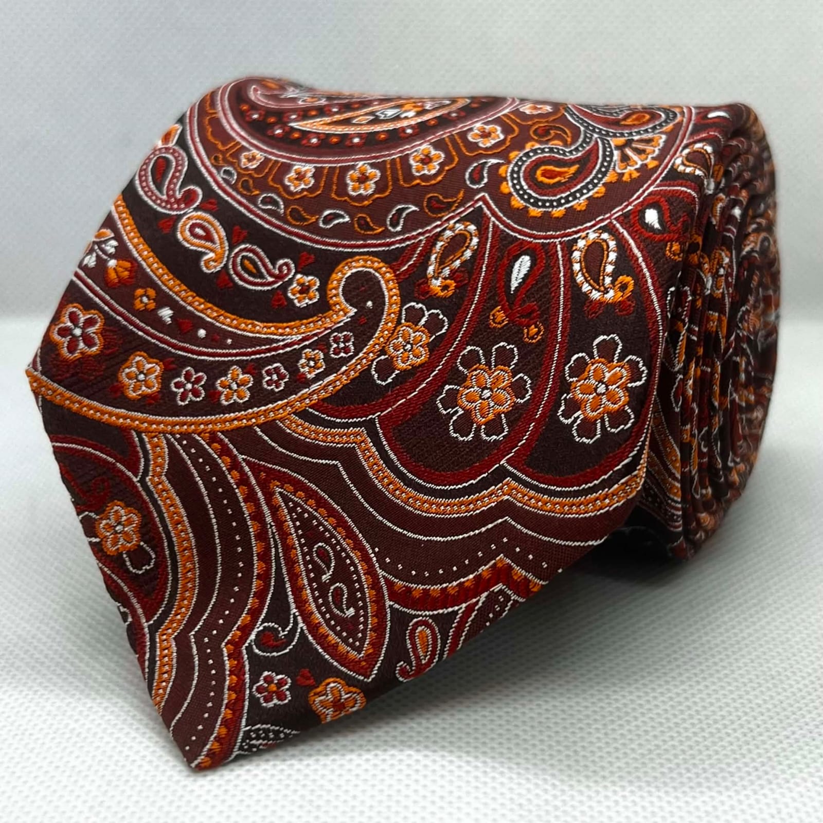 Rustwood Heritage Floral Paisley Silk Broad Necktie