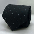 Midnight Ash Dot Pattern Polyester Tie