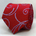 Scarlet Royale Swirl Pattern Silk Necktie