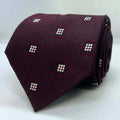 Merlot Crest Pattern Silk Tie
