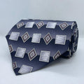 Charcoal Silver Regent Diamond Silk Broad Tie