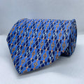Sky Blue Infinity Lattice Silk Broad Tie