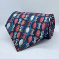 Crimson Crest Designer Silk Broad Tie