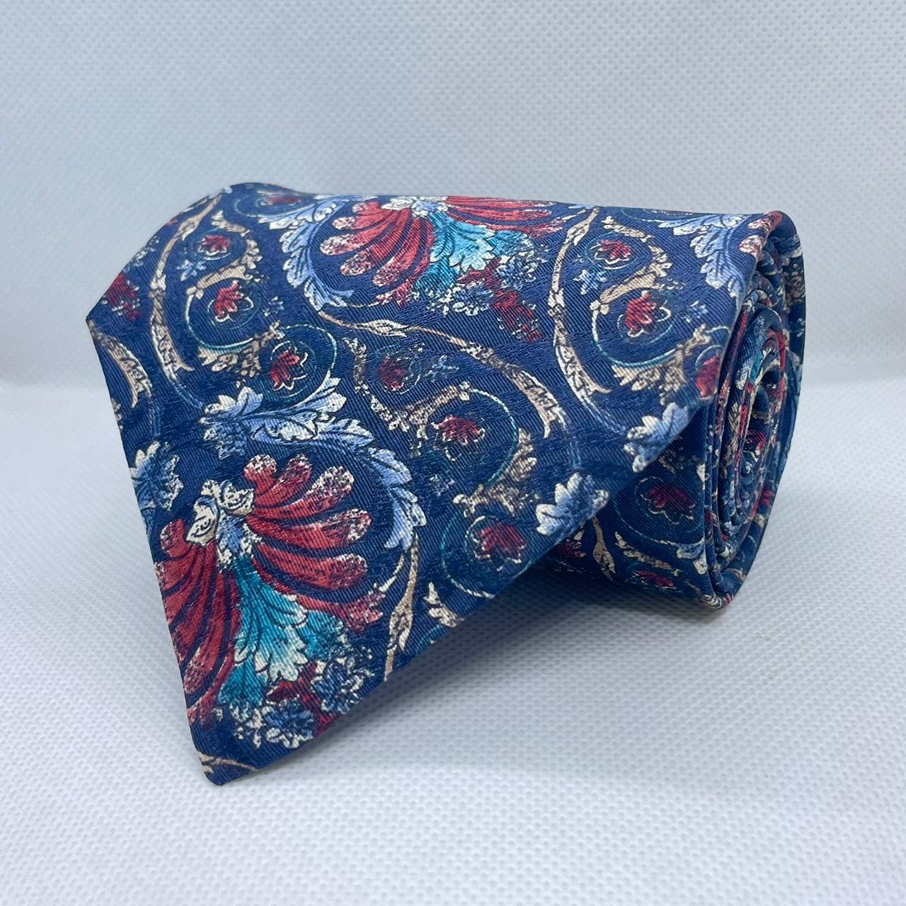 Midnight Bloom Baroque Silk Broad Tie