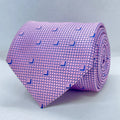 Pink Sapphire Micro CheckPolyester Broad Tie