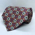 Burgundy Imperial Medallion  Broad Silk Tie