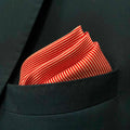 13 by 13 inches Red and White Textured Pocket Square