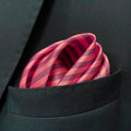 13 by 13 inches Pink Purple Stripe Pocket Square