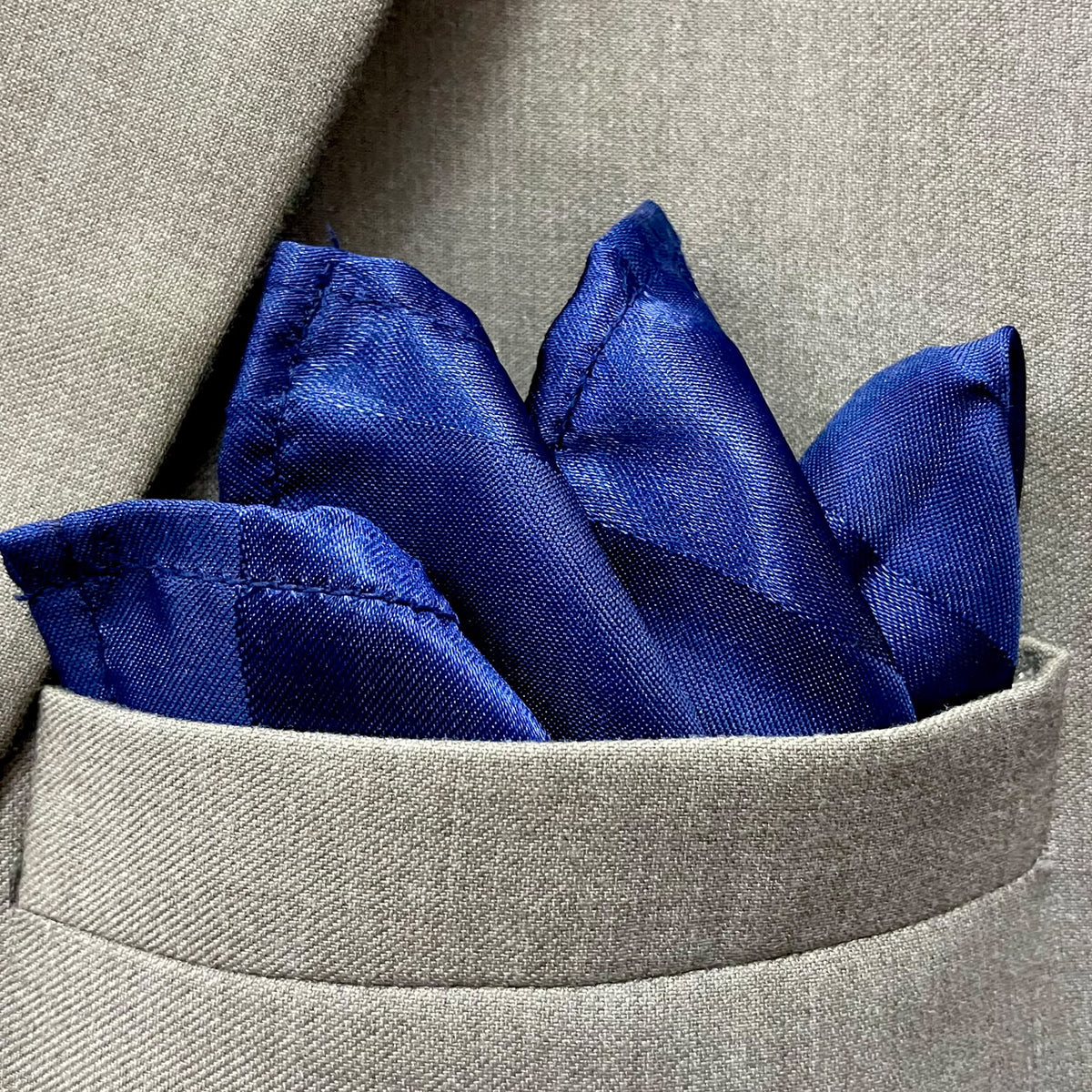 13 by 13 inches Royal Sapphire Pocket Square