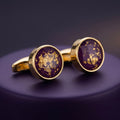 Imperial Amethyst Goldflake Cufflinks