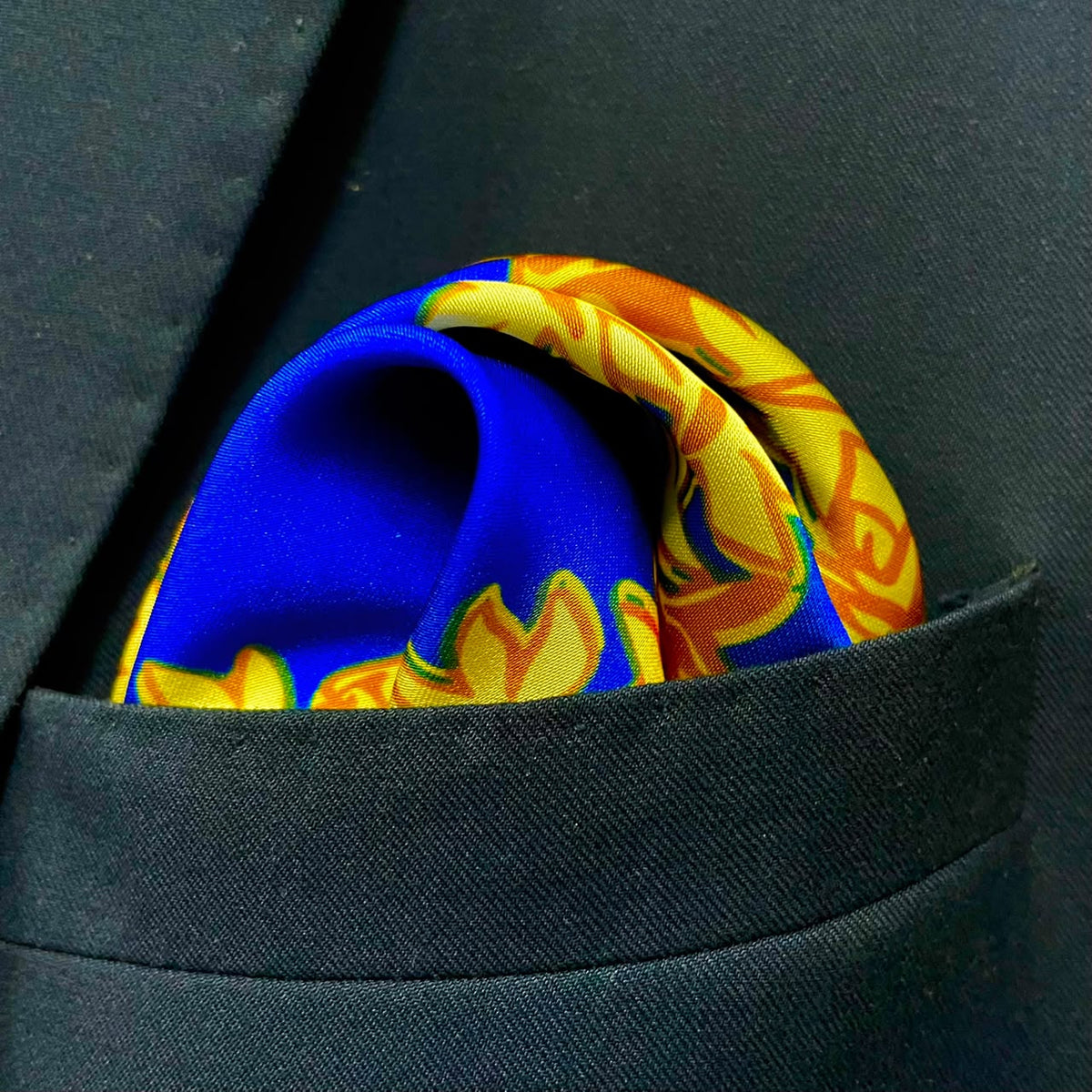 13 by 13 inches Royal Bloom Pocket Square