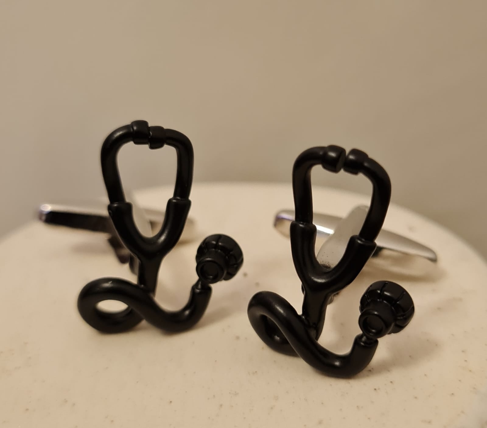 Black Stethoscope Cufflinks