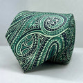 Green Paisley Polyester Tie
