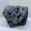 Black & White Paisley Ployester Tie