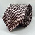 Chocolate Brown Geometric Microfiber Tie