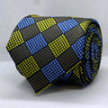 Graphite Azure and Lime Pixel Pattern Tie