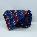 Royal Crimson Abstract Motif Silk Broad Tie