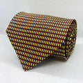 Black, Red & Gold Micro Broad Silk Tie