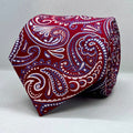 Red Base Blue Pialsey Polyester Tie