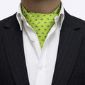 Lime Green with Small Leaves Cravat