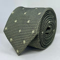 Green Micro Dot Textured Silk Tie