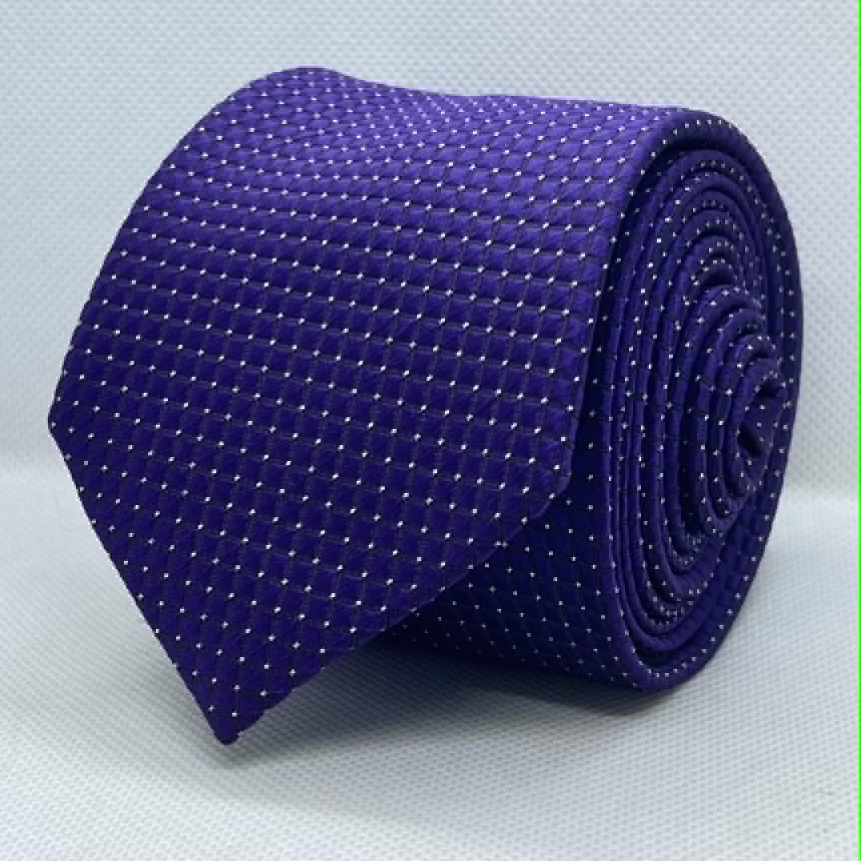 Royal Purple Micro Dot Polyester Tie